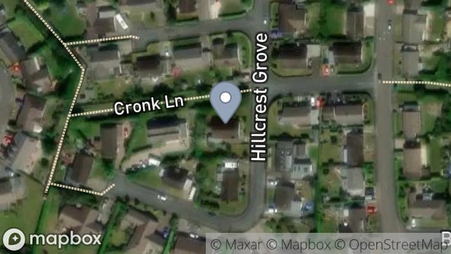 Map showing 29, HILLCREST GROVE, ONCHAN, ISLE OF MAN, IM3 3HZ