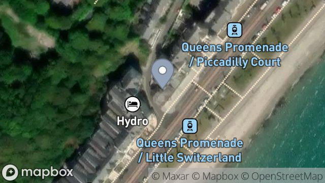 Map showing SWISS BULIDINGS, MARATHON TERRACE, QUEENS PROMENADE, DOUGLAS, ISLE OF MAN, IM2 4NH