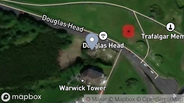 Map showing GLOCCOR MORRA, DOUGLAS HEAD, DOUGLAS, ISLE OF MAN, IM1 5BW