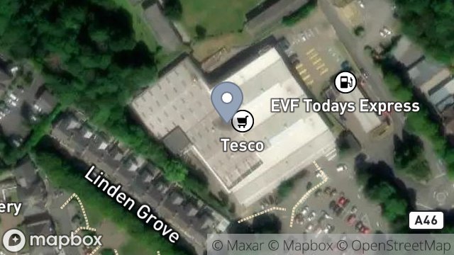 Map showing TESCO SUPERSTORE, VICTORIA ROAD, DOUGLAS, ISLE OF MAN, IM2 4RE