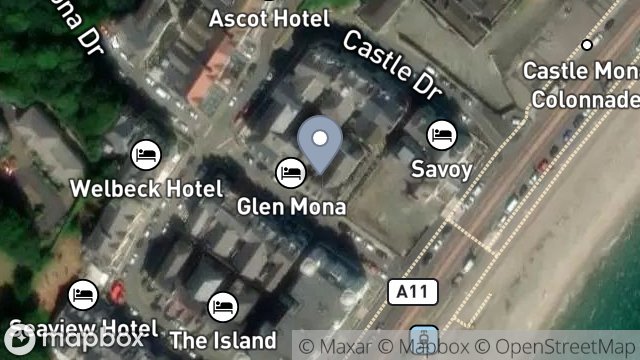Map showing CHESTERFIELD, 4, MONA DRIVE, DOUGLAS, ISLE OF MAN, IM2 4LG