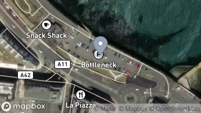 Map showing BOTTLENECK CAR PARK, LOCH PROMENADE, DOUGLAS, ISLE OF MAN, IM1 2BT