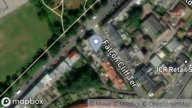 Map showing THIE BANNEE, FALCON CLIFF TERRACE, DOUGLAS, ISLE OF MAN, IM2 4AY