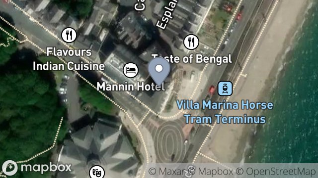 Map showing CENTRAL APARTMENTS, CENTRAL PROMENADE, DOUGLAS, ISLE OF MAN, IM2 4EL