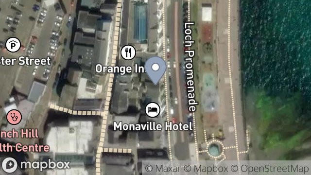 Map showing MARINA HOTEL, 47, LOCH PROMENADE, DOUGLAS, ISLE OF MAN, IM1 2LZ