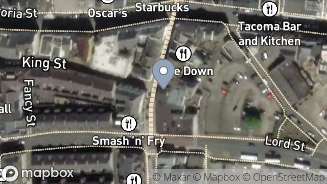 Map showing 10A-18, DUKE STREET, DOUGLAS, ISLE OF MAN, IM1 2AY
