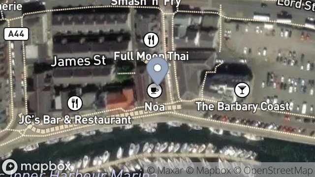 Map showing NEW MARKET HALL, MARKET HILL, DOUGLAS, ISLE OF MAN, IM1 2BH
