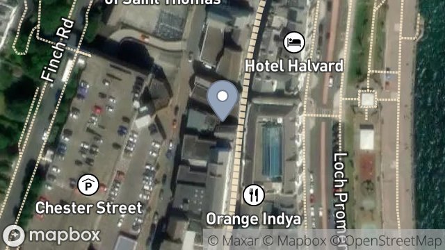 Map showing RAINBOWS END, 1, FREDERICK STREET, DOUGLAS, ISLE OF MAN, IM1 2EY