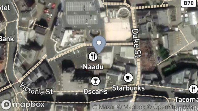 Map showing 7-17, WELLINGTON STREET, DOUGLAS, ISLE OF MAN, IM1 2AS