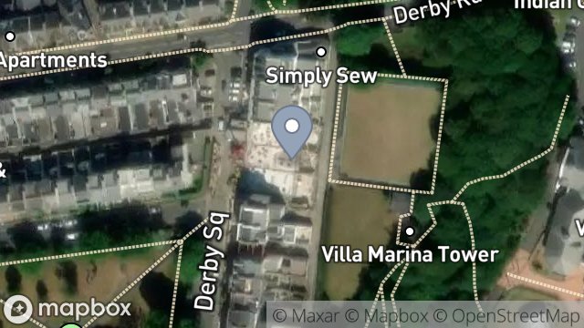 Map showing VINE VILLA, 8, DERBY SQUARE, DOUGLAS, ISLE OF MAN, IM1 3LS