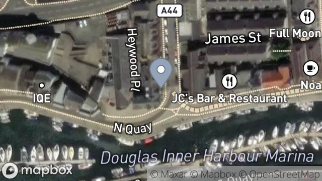 Map showing SHOP, 2, RIDGEWAY STREET, DOUGLAS, ISLE OF MAN, IM1 1EW