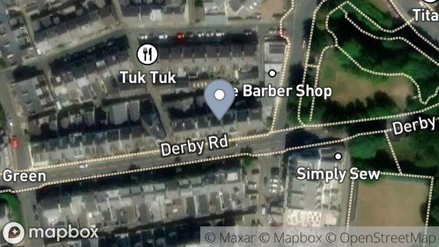 Map showing SILVERBAY, 8, DERBY ROAD, DOUGLAS, ISLE OF MAN, IM2 3ET
