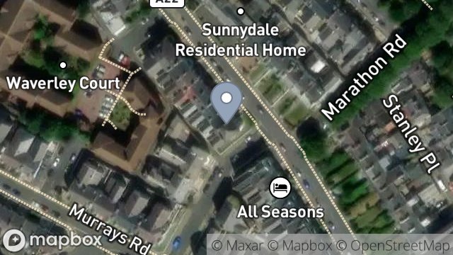 Map showing 1, DRURY TERRACE, DOUGLAS, ISLE OF MAN, IM2 3HY