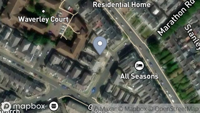 Map showing PUMULA, 3, PRINCES AVENUE, DOUGLAS, ISLE OF MAN, IM2 3JB