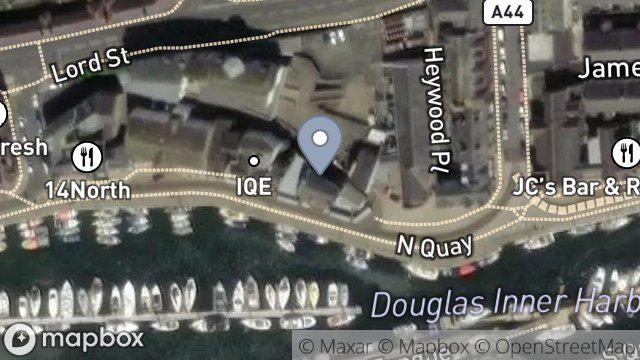 Map showing 27, NORTH QUAY, DOUGLAS, ISLE OF MAN, IM1 4LE