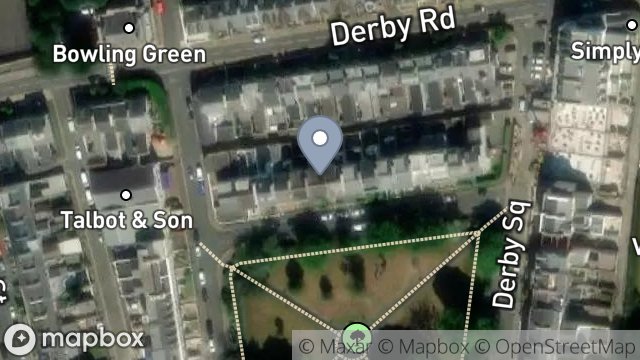 Map showing 68, DERBY SQUARE, DOUGLAS, ISLE OF MAN, IM1 3LR