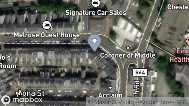Map showing 19, MOUNT HAVELOCK, DOUGLAS, ISLE OF MAN, IM1 2QG