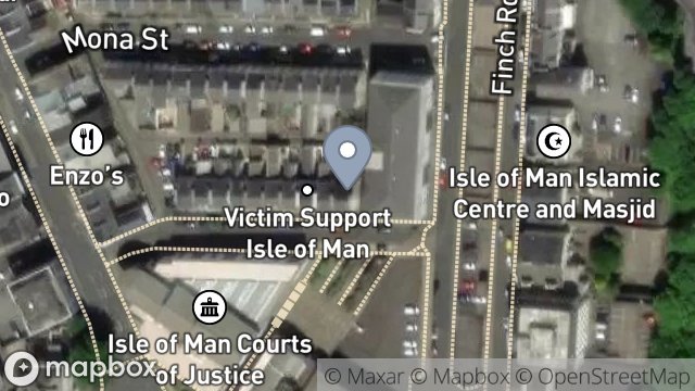 Map showing FLAT 1, 2, ALBERT STREET, DOUGLAS, ISLE OF MAN, IM1 2QA