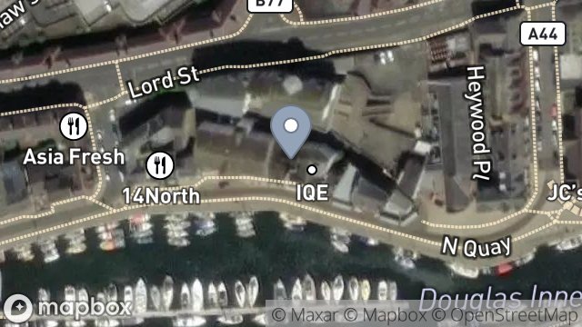 Map showing 23, NORTH QUAY, DOUGLAS, ISLE OF MAN, IM1 4LE