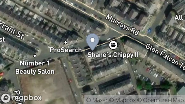 Map showing MR BS, 6, BATHURST STREET, DOUGLAS, ISLE OF MAN, IM2 3HH