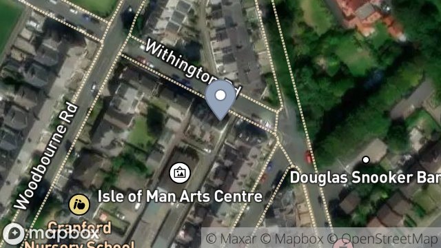 Map showing 1, WITHINGTON ROAD, DOUGLAS, ISLE OF MAN, IM2 3BG