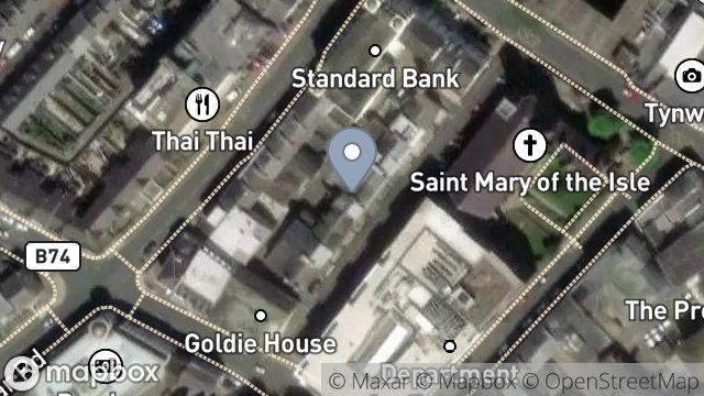 Map showing MAED LTD, BIRKDALE HOUSE, 7, MYRTLE STREET, DOUGLAS, ISLE OF MAN, IM1 1ED