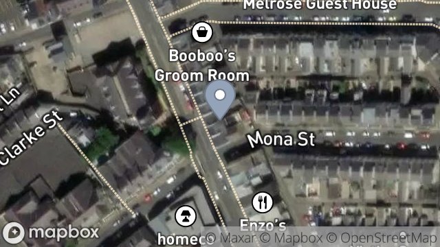 Map showing SHOP, 64, BUCKS ROAD, DOUGLAS, ISLE OF MAN, IM1 3AF
