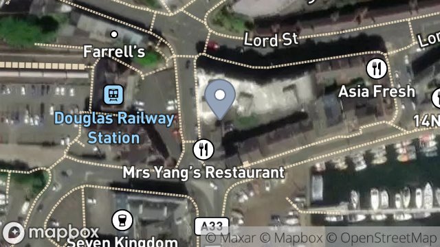 Map showing 3, CLINCHES COURT, NORTH QUAY, DOUGLAS, ISLE OF MAN, IM1 4LJ