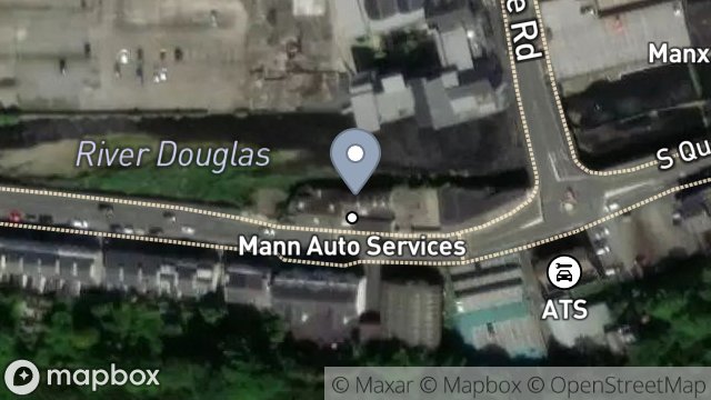 Map showing BRIDGE WORKS, SOUTH QUAY, DOUGLAS, ISLE OF MAN, IM1 5AJ