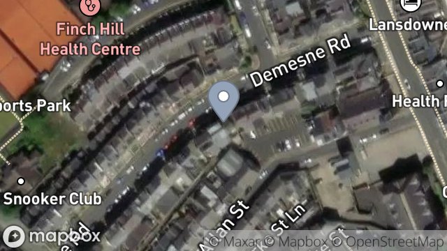 Map showing 15, DEMESNE ROAD, DOUGLAS, ISLE OF MAN, IM1 3EB