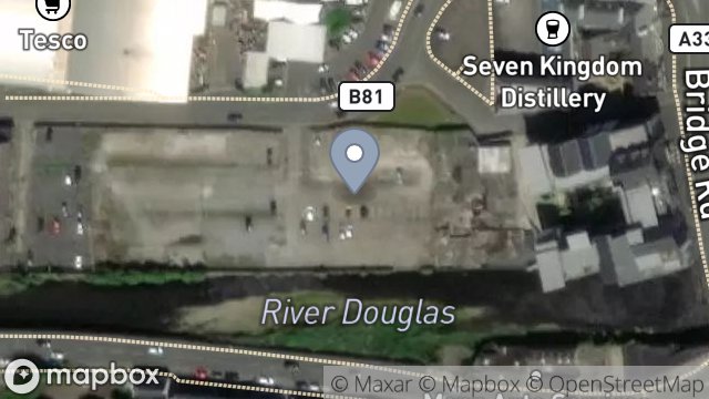 Map showing LAND BETWEEN THE RIVER DOUGLAS AND, LAKE ROAD, DOUGLAS, ISLE OF MAN, IM1 5AF