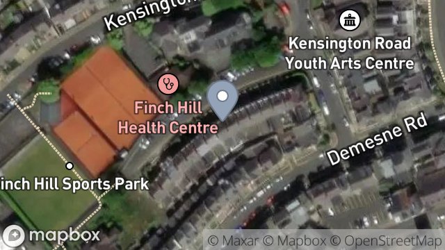 Map showing 6, GROSVENOR ROAD, DOUGLAS, ISLE OF MAN, IM1 3EN