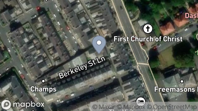 Map showing 2A, BERKELEY STREET LANE, DOUGLAS, ISLE OF MAN, IM2 3RN