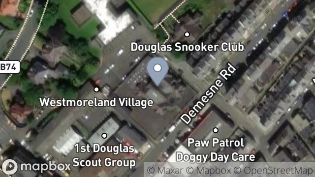 Map showing ISLE OF MAN EDUCATION, BALLACLOAN INFANTS SCHOOL, DEMESNE ROAD, DOUGLAS, ISLE OF MAN, IM1 3DX