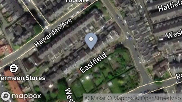 Map showing 7, EASTFIELD, DOUGLAS, ISLE OF MAN, IM1 4AU