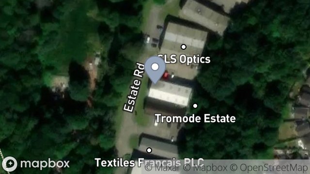 Map showing BODYSTAT, UNIT 12A, TROMODE ESTATE, CARRS LANE, TROMODE, DOUGLAS, ISLE OF MAN, IM4 4QD
