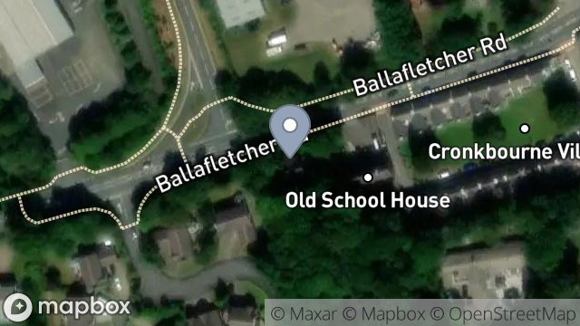 Map showing NORTH LODGE, CRONKBOURNE, DOUGLAS, ISLE OF MAN, IM4 4QH