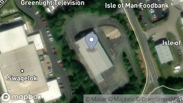 Map showing ISLE OF MAN GOVERNMENT, DEPARTMENT OF INFRASTRUCTURE, VEHICLE TESTING CENTRE, BALLAFLETCHER ROAD, CRONKBOURNE, DOUGLAS, ISLE OF MAN, IM4 4QJ