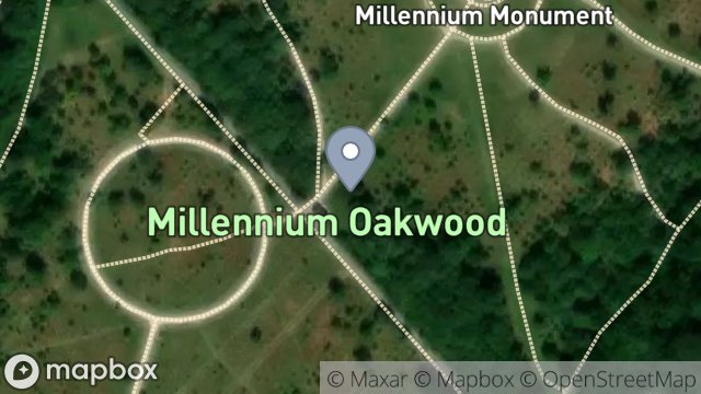 Map showing MILLENIUM OAK WOOD, BALLAFLETCHER FARM ROAD, CRONKBOURNE, DOUGLAS, ISLE OF MAN, IM4 4QE