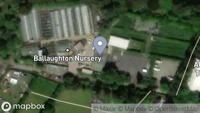 Map showing BALLAUGHTON NURSERIES, DOUGLAS, ISLE OF MAN, IM2 1JJ