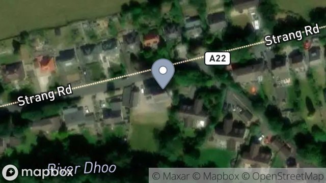 Map showing RIVERSDALE, STRANG ROAD, UNION MILLS, ISLE OF MAN, IM4 4NP