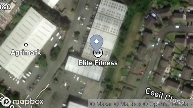 Map showing ELITE FITNESS, 8, SPRING VALLEY INDUSTRIAL ESTATE, DOUGLAS, ISLE OF MAN, IM2 2QR