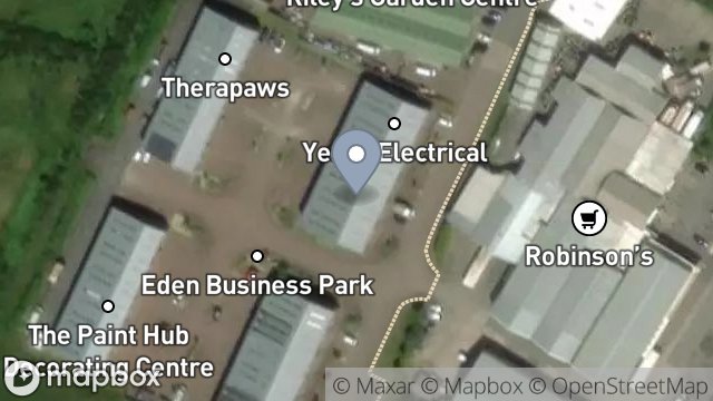 Map showing UNIT 2, BLOCK A, EDEN BUSINESS PARK, DOUGLAS, ISLE OF MAN, IM4 2AY