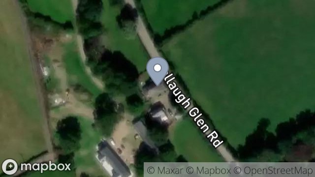 Map showing THE GLAICKE, GLEN ROAD, BALLAUGH, ISLE OF MAN, IM7 5JG