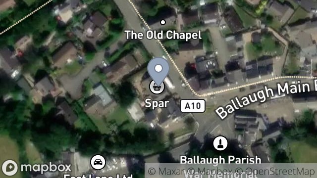 Map showing FLAT ABOVE, ONE STOP SHOP, STATION ROAD, BALLAUGH, ISLE OF MAN, IM7 5EJ