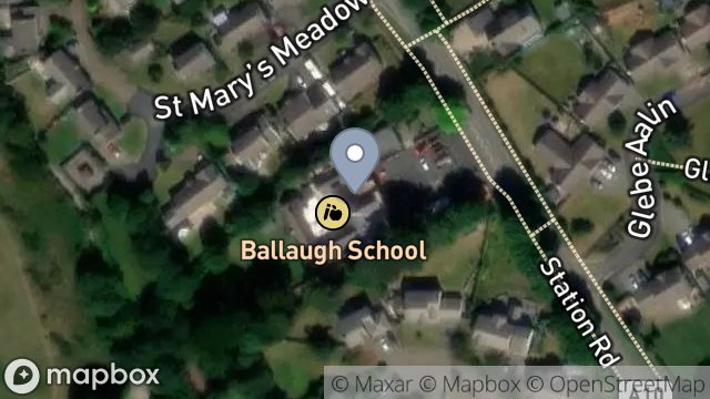 Map showing ISLE OF MAN EDUCATION, BALLAUGH SCHOOL, STATION ROAD, BALLAUGH, ISLE OF MAN, IM7 5AH
