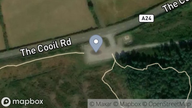 Map showing CAR PARK, CHIBBANAGH PLANTATION, COOIL ROAD, BRAAID, ISLE OF MAN, IM4 2AW