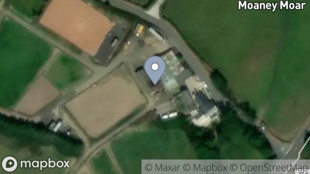 Map showing MOANEY MOAR OPEN FARM, BALLABOOIE ROAD, CRONK Y VODDY, KIRK MICHAEL, ISLE OF MAN, IM6 1BA