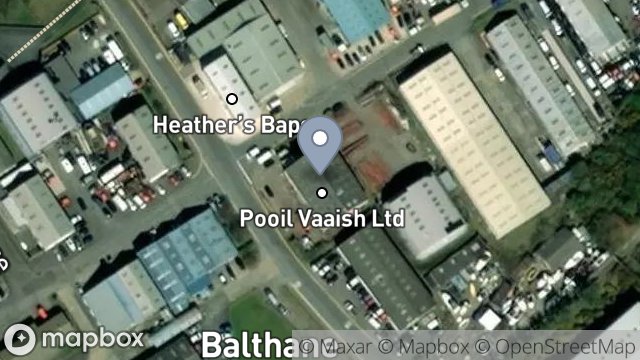 Map showing COLLINS STEEL, UNIT 26, COLAS DRIVE, BALTHANE INDUSTRIAL ESTATE, BALTHANE, BALLASALLA, ISLE OF MAN, IM9 2AQ