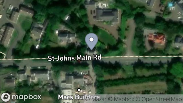Map showing VILLA DHRINE, MAIN ROAD, ST. JOHNS, ISLE OF MAN, IM4 3LU